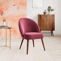 Toled Accent chair Velvet in Maroon Color