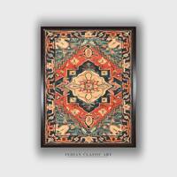 Red Blue Frame Canvas Wall Prints Canvas Wall Prints Set of 1 Multicolor Matte