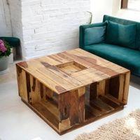 Wayne Sheesham Wood Coffee Table In Natural Rosewood (Semi Gloss)