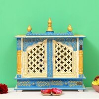 D'Dass Sheesham and Mdf Wooden Home Temple For Pooja Mandir For Home