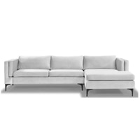 Brezza Sectional Fabric Sofa - Grey