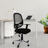 Oxter Medium Back Mesh Office Chair (Black)