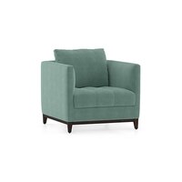 Florence Luxe 1 Seater Fabric Sofa in Dusty Turquoise Velvet Colour