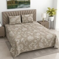 Threads Silky Touch Premium Super Double Queen Size Flat Bedsheet 254 x 230 cms
