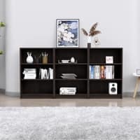 Hexa Engineered Wood Bookshelf Multipurpose Storage Rack in Flower Wenge Colour