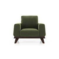 Granada Essential 1 Seater Fabric Sofa In Moss Green