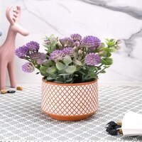 Purple Artificial Bonsai Plant With Ceramic Pot
