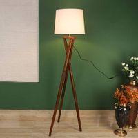 Ianthe White Cotton Shade Floor Lamp