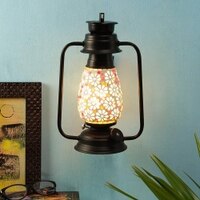 Eden Multicolor Metal Wall Mounted Lantern Lamp