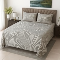 Threads Silky Touch Premium Super King Size Flat Bedsheet 275 x 275 cms