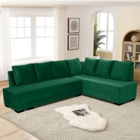 Melo 3 Seater Fold Out Sofa cum Bed  in Green Colour