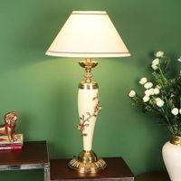 Alf White Cotton Shade Table Lamp