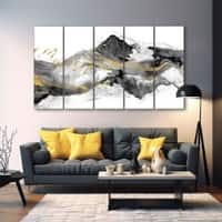 The Castle Decor Nature Art Wall Painting Wooden Framed 27x48 Inch (Style 1)