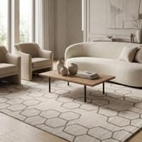 Jaipur Rugs Tessellated Wool 5x8 Feet Medium Grey And Black Olive Dhurrie Carpet