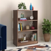 Megan Engineered Wood Bookshelf in Classic Walnut Finish