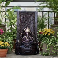 Slate Buddha White Fiber Glass Indoor Fountain