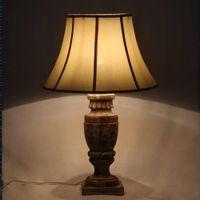 Distressed Wooden table lamp