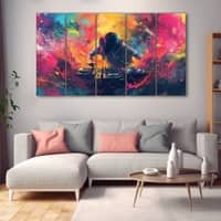 The Castle Decor Music Art Wall Painting Wooden Framed Digital Painting 27x48 Inch (Style 3)