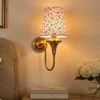 Devansh Metal Electric Wall Light in Antique Gold Colour with Multi Shade Count of 1 Light