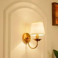 Caden Single Light Antique Brass Wall Light