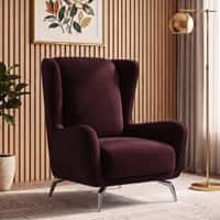 Aile Lounge chair In Deep Plum Velvet