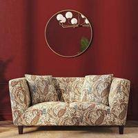 Janet 2 Seater Fabric Loveseat In Amru Paiseley Colour
