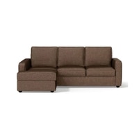 Apollo Fabric Sectional Sofa (Colour : Mocha, Cushion : Soft, Back Type : Regular, Seating Capacity : Left Aligned 2 Seater + Left Aligned Chaise)