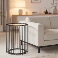 Black Metal Side Table in Black Colour