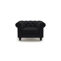 Winchester 1 Seater Leather Sofa in Licorice Colour
