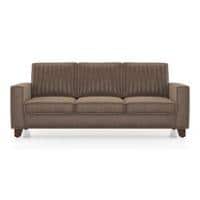 Apollo Neo 3 Seater Fabric Sofa in Mocha Brown Colour (Back Height : Regular, Cushion Type : Hard)