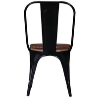 Steelon Iron Dining Chair in Black Colour