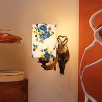 Devansh Metal Electric Wall Light in Antique Gold Colour with Multi Shade Count of 1 Light