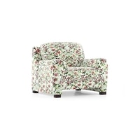 Farina Luxe 1 Seater Fabric Sofa in Clara Velvet Colour