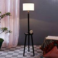Fiona Multicolour Cotton Shade Floor Lamp