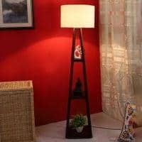 Reese White Cotton Shade Floor Lamp