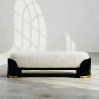 Belmora Curve Metal Bench in White Finish