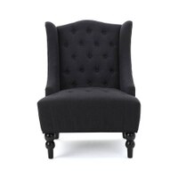 Denny Fabric Accent Chair in Black Colour
