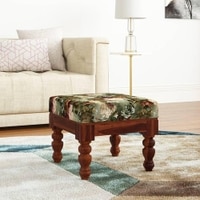 Zoya Solid Wood  Ottomon in  Multicolor Colour