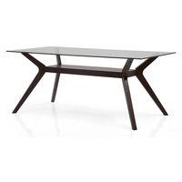 Wesley - Dalla 6 Seater Dining Table Set (Colour- Grey , Finish- Dark Walnut)