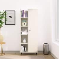 Hexa Engineered Wood Bookshelf Multipurpose Storage Rack in Frosty White