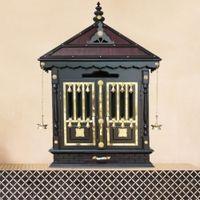 turvi solid wood prayer unit in mahagony finish