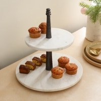 Marble Harmony Two-Tier Display