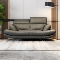 Orlando 2 Seater Leatherette Sole in Slate Grey Colour