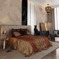 Stoa Paris Super King Size Enriched Cotton Bedsheet with 4 Pillow Covers  Size Golden Savannah