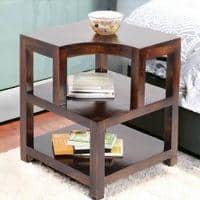 Aural Bedside Table - Walnut Finish