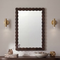 Ruki Solid Wood Mirror Frame In Toasted Walnut Finish