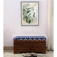 Liliana Shoe Rack With Seating In Honey Oak Finish