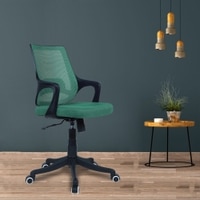 Ddeasirea Mid Back Ergonomic Chair in Dark Green Colour