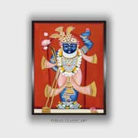 Shrinathji Canvas Wall Prints Canvas Wall Prints Set of 1 Multicolor Matte