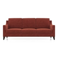 Abbey Sofa (Colour : Dark Coral, Cushion : Hard, Seating Capacity : 3 Seater)